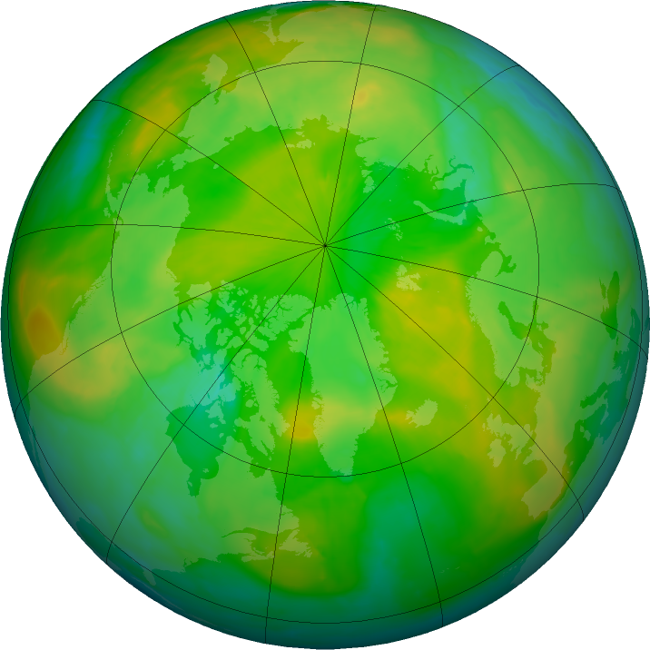 Arctic ozone map for 16 June 2016